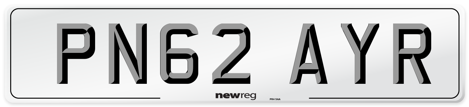 PN62 AYR Number Plate from New Reg